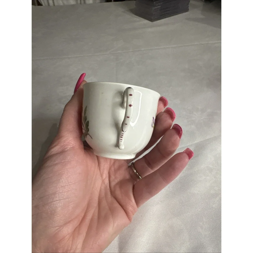 Porcelain Tea Cup Nymphenburg With‎ Flowers Small Vintage Rare